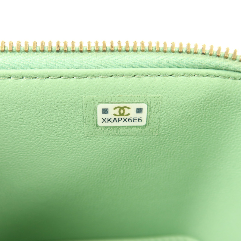 CHANEL 羊皮皮革Vanity Case金扣手挽肩背兩用袋-6