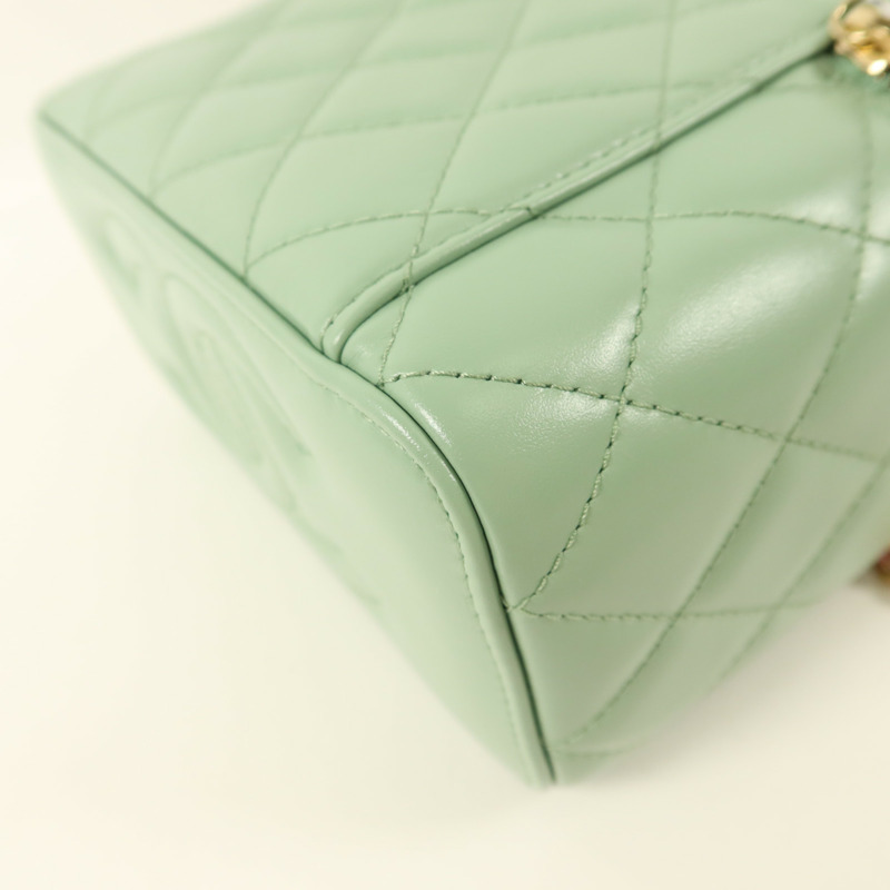 CHANEL 羊皮皮革Vanity Case金扣手挽肩背兩用袋-14