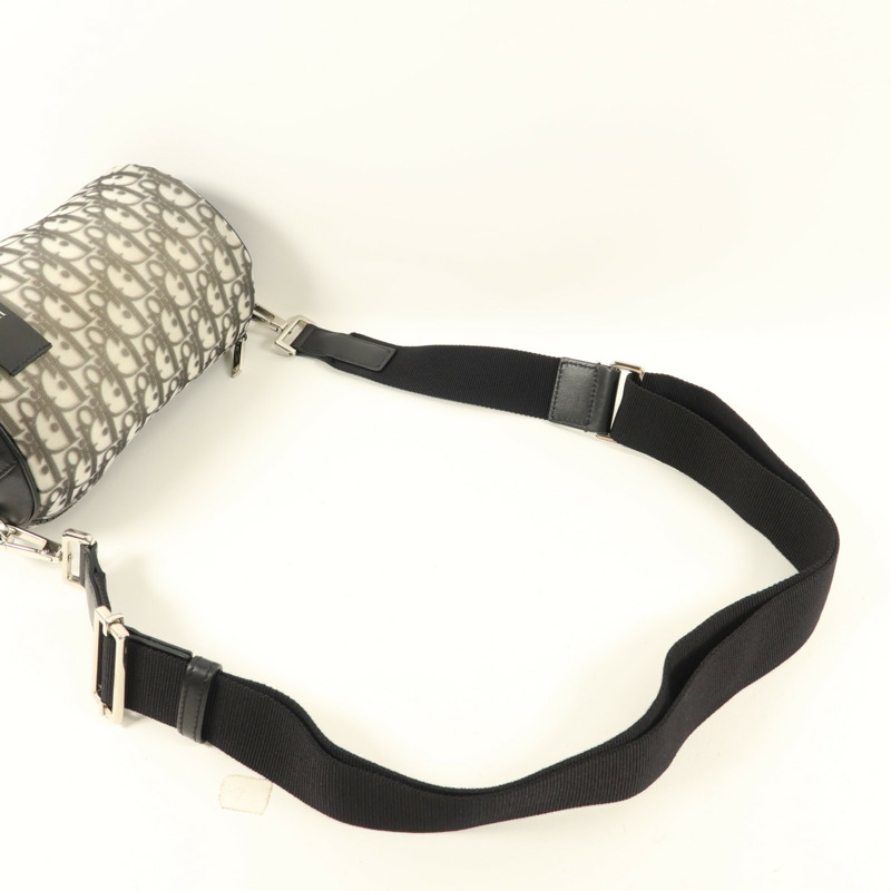 Dior 尼龍Oblique Roller銀扣肩背袋-8