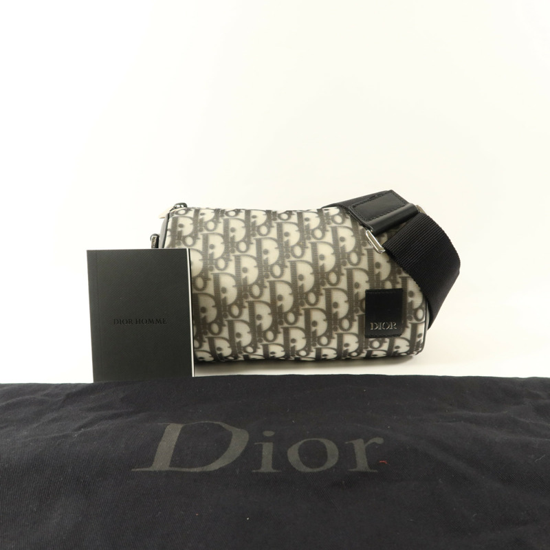 Dior 尼龍Oblique Roller銀扣肩背袋-9