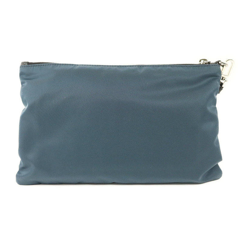 PRADA 尼龍Clutch銀扣手拿包-1