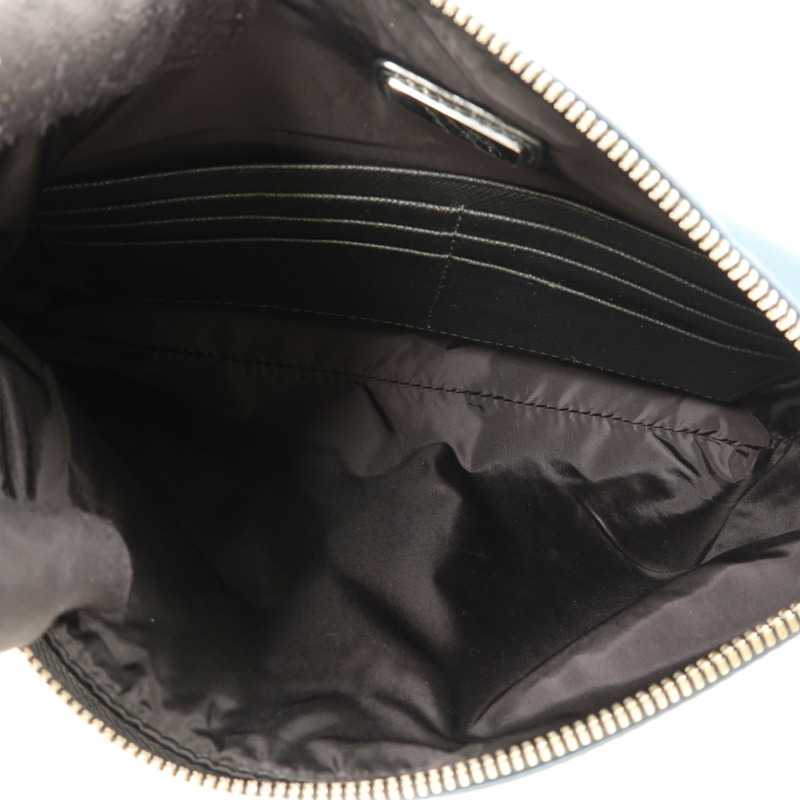 PRADA 尼龍Clutch銀扣手拿包-4