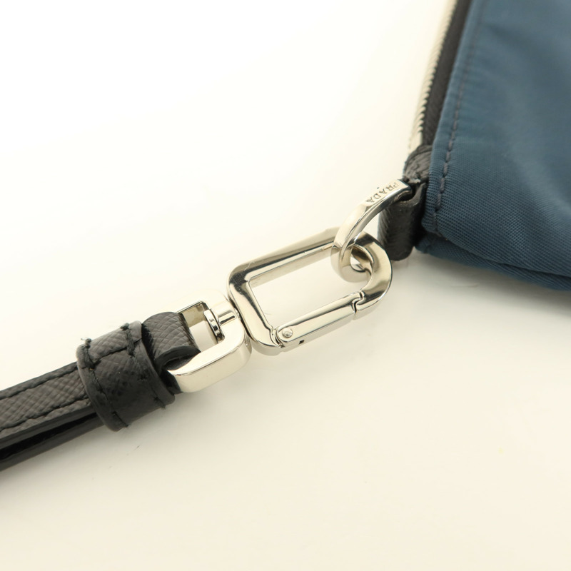 PRADA 尼龍Clutch銀扣手拿包-12