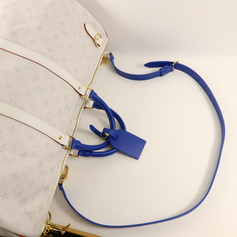 LOUIS VUITTON Monogram Antarctica LV X NBA Keepall Bandouliere55金扣手挽肩背兩用袋-7