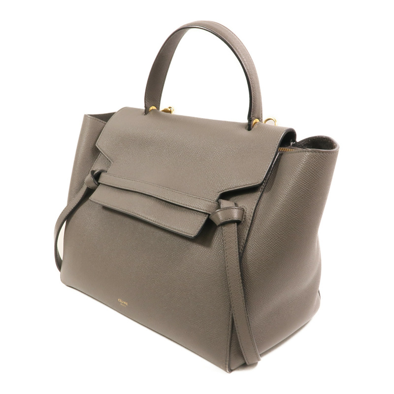 CELINE 牛皮皮革Mini Belt Bag金扣手挽肩背兩用袋-2