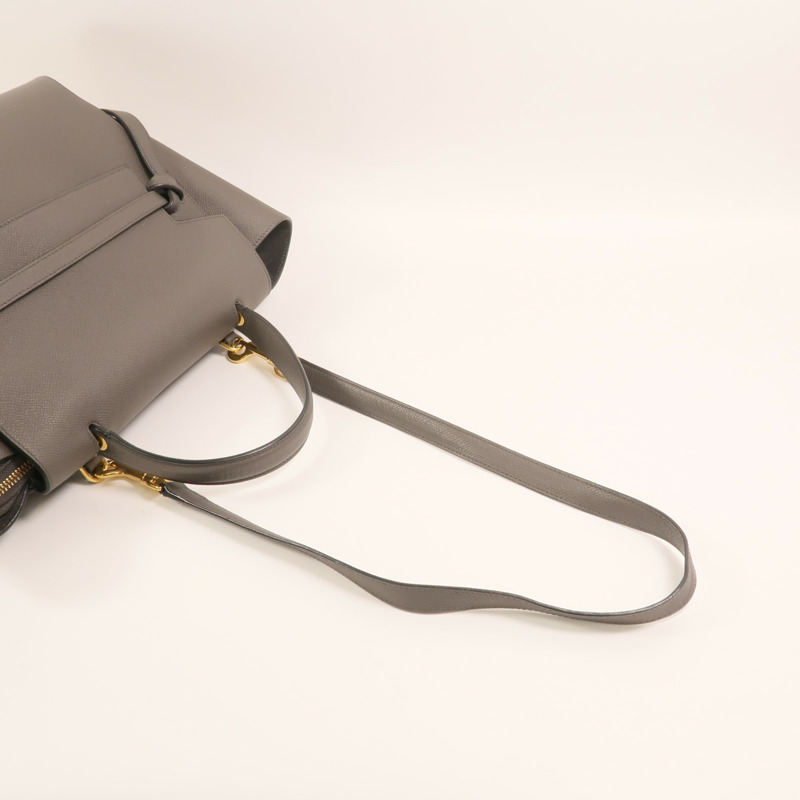 CELINE 牛皮皮革Mini Belt Bag金扣手挽肩背兩用袋-6