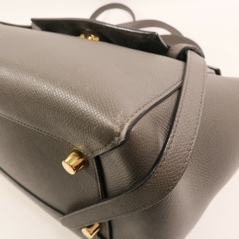 CELINE 牛皮皮革Mini Belt Bag金扣手挽肩背兩用袋-8