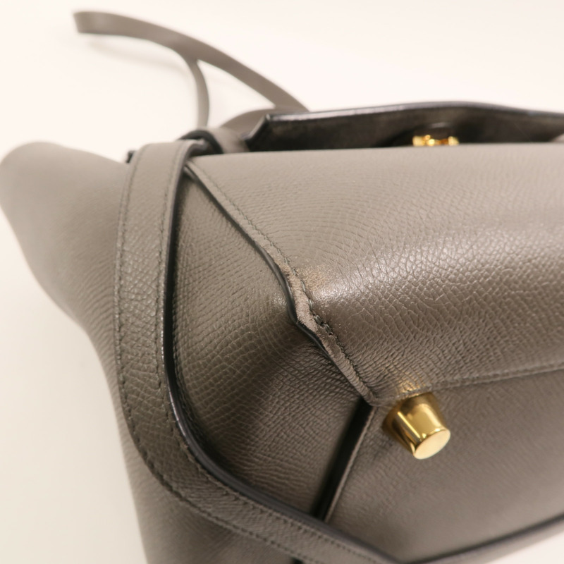 CELINE 牛皮皮革Mini Belt Bag金扣手挽肩背兩用袋-9