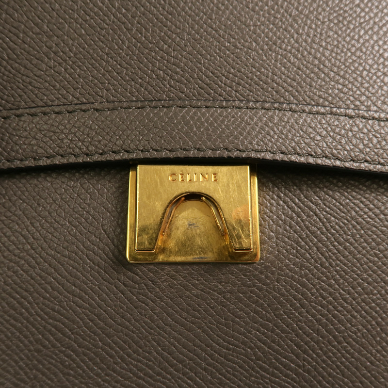 CELINE 牛皮皮革Mini Belt Bag金扣手挽肩背兩用袋-14