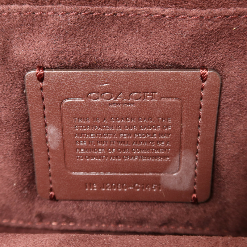 COACH 牛皮皮革Chain Shoulder金扣鏈帶肩背袋-5