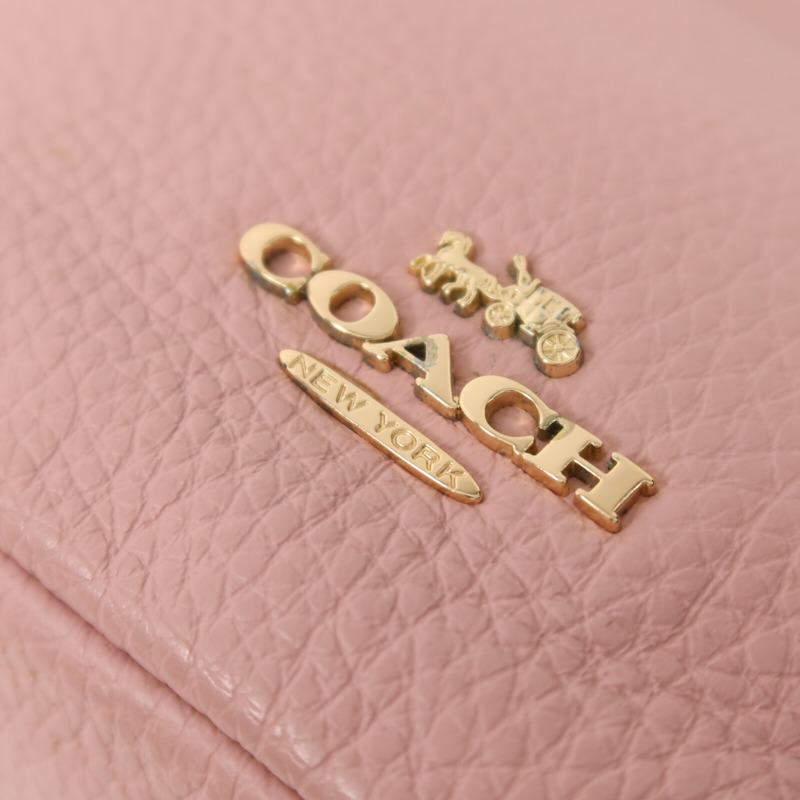 COACH 牛皮皮革Chain Shoulder金扣鏈帶肩背袋-8
