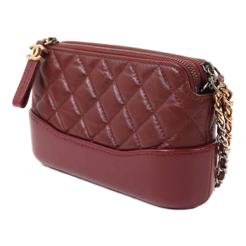 CHANEL 羊皮皮革Gabrielle Wallet on Chain鏈帶肩背袋-2