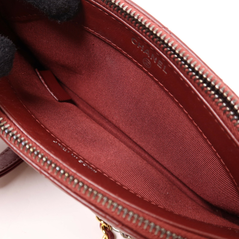 CHANEL 羊皮皮革Gabrielle Wallet on Chain鏈帶肩背袋-6
