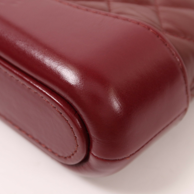 CHANEL 羊皮皮革Gabrielle Wallet on Chain鏈帶肩背袋-17