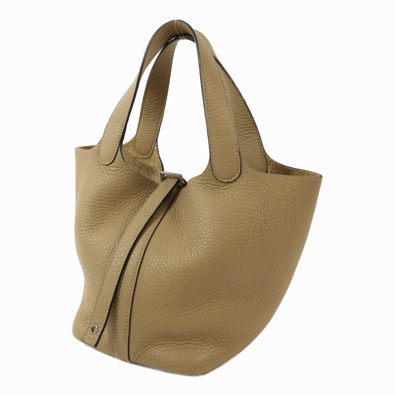 HERMES Clemence皮革Picotin PM銀扣手挽袋Trench-2