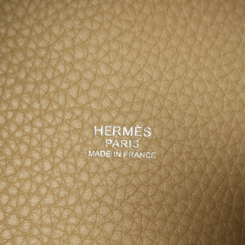 HERMES Clemence皮革Picotin PM銀扣手挽袋Trench-5