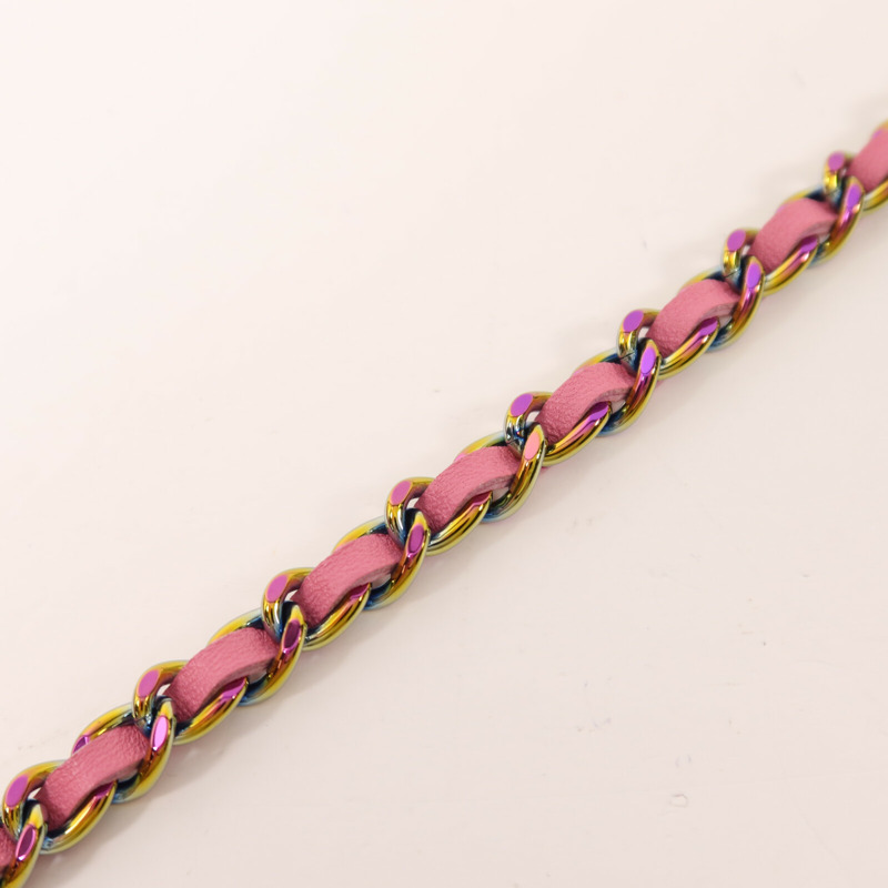 CHANEL 羊皮皮革Wallet on Chain鏈帶肩背袋-12