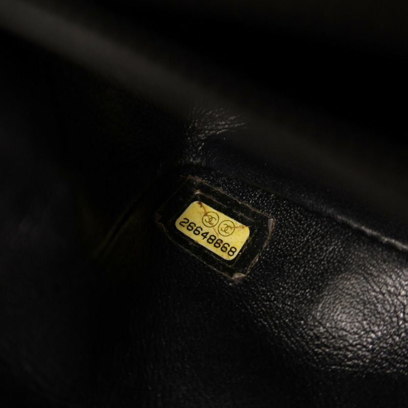 CHANEL 牛仔布Chain Shoulder金扣鏈帶肩背袋-6