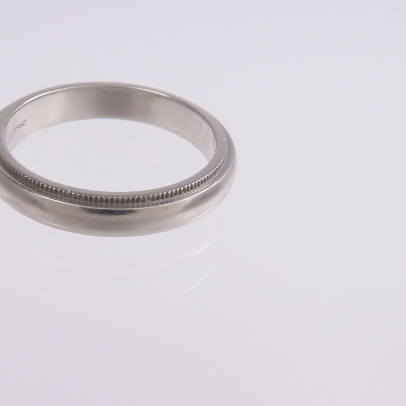 TIFFANY＆CO PT950鉑金Milgrain Ring戒指US#7.75-5