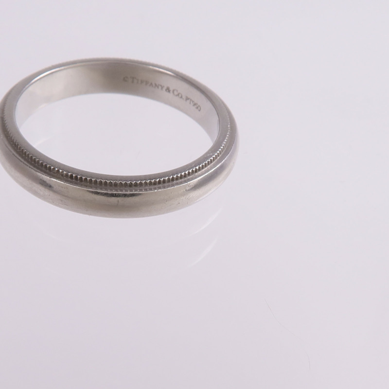 TIFFANY＆CO PT950鉑金Milgrain Ring戒指US#7.75-6