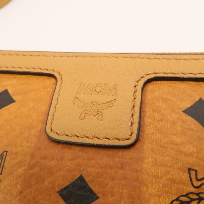 MCM 塗層帆布Pouch金扣手拿包-5