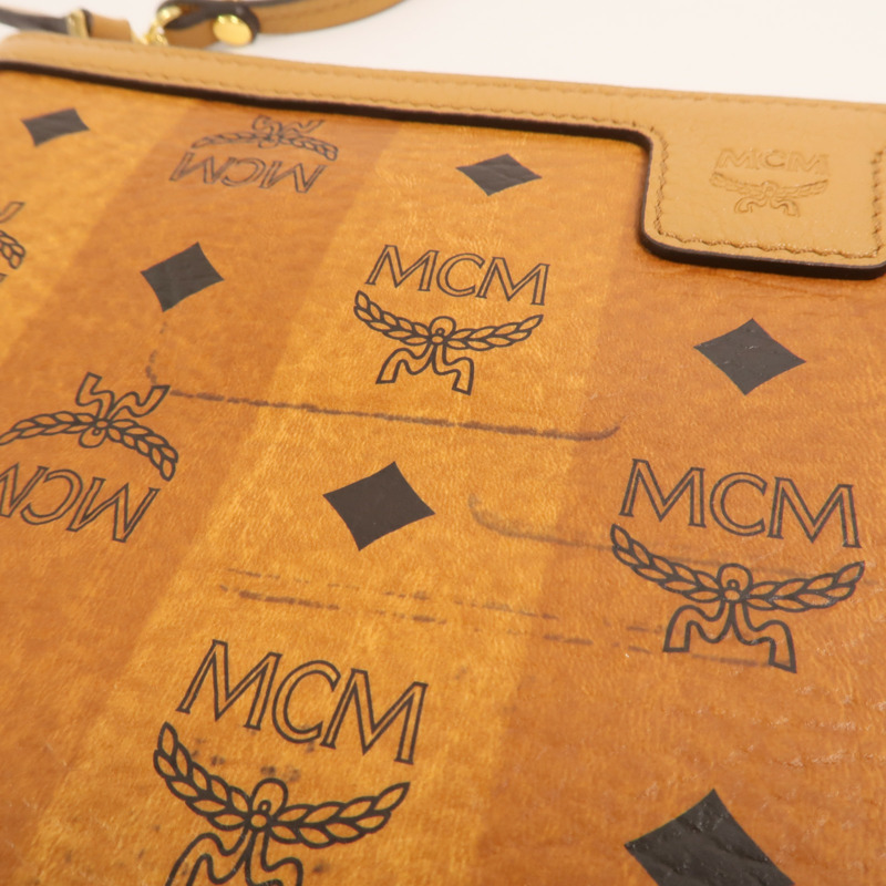 MCM 塗層帆布Pouch金扣手拿包-13