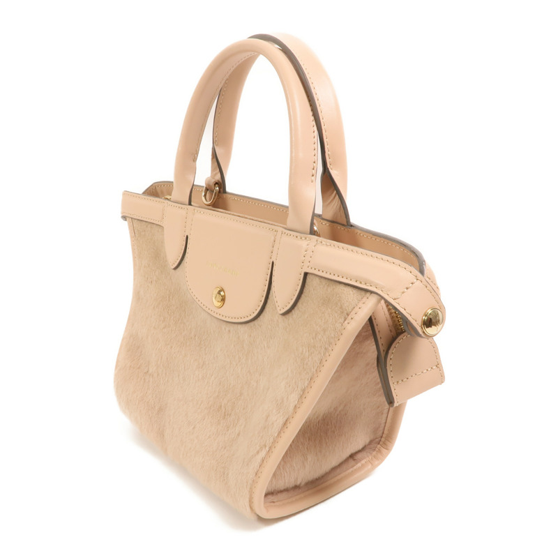 Longchamp 牛皮皮革2 Way Shoulder Bag金扣手挽肩背兩用袋-2