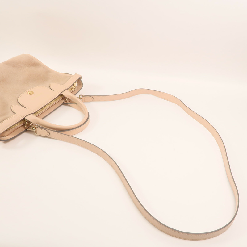 Longchamp 牛皮皮革2 Way Shoulder Bag金扣手挽肩背兩用袋-6