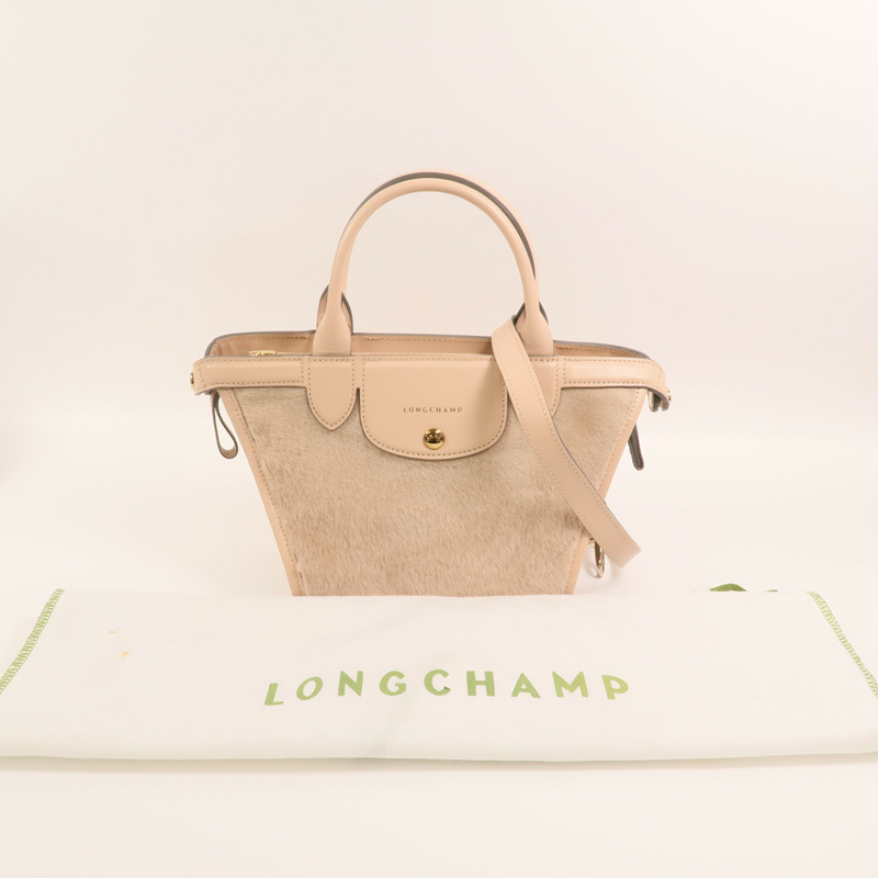 Longchamp 牛皮皮革2 Way Shoulder Bag金扣手挽肩背兩用袋-7