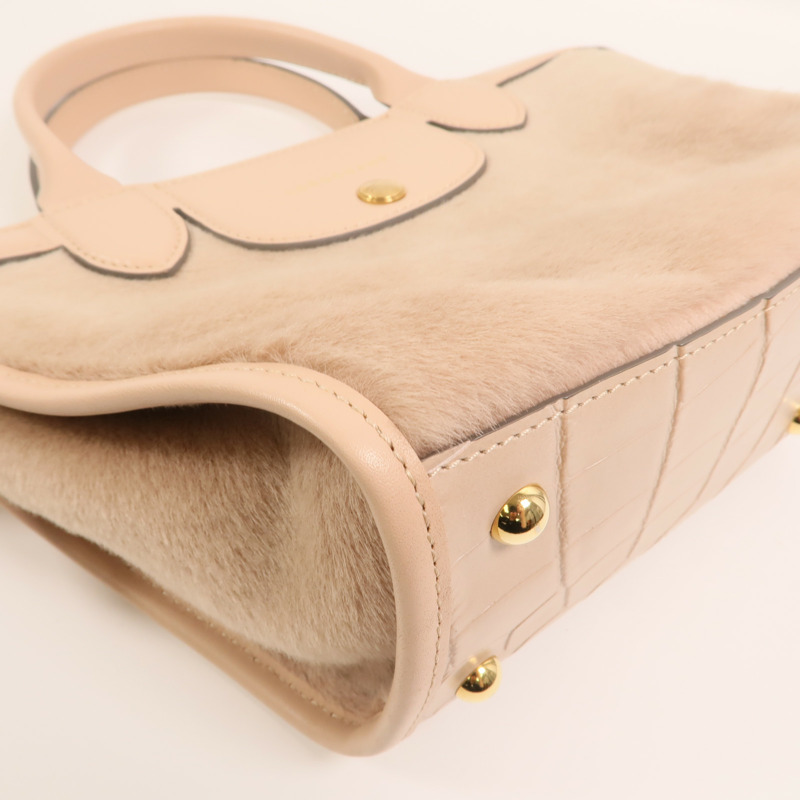 Longchamp 牛皮皮革2 Way Shoulder Bag金扣手挽肩背兩用袋-10