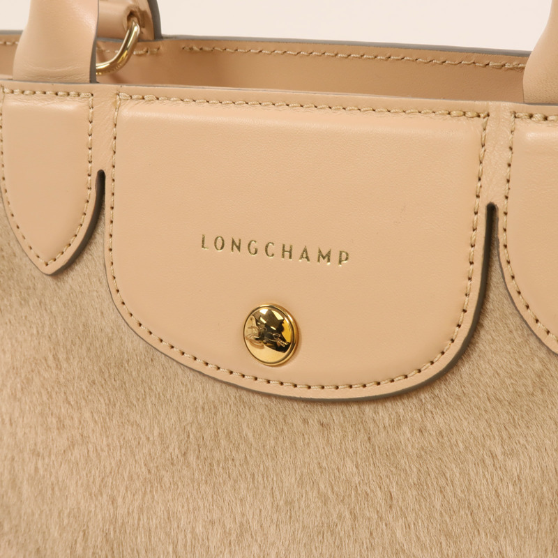 Longchamp 牛皮皮革2 Way Shoulder Bag金扣手挽肩背兩用袋-13