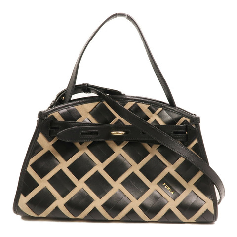 Furla 牛皮皮革Shoulder Bag金扣肩背袋