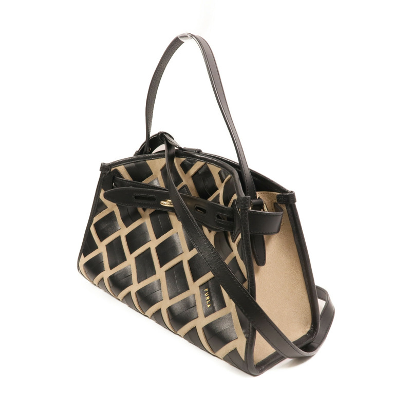 Furla 牛皮皮革Shoulder Bag金扣肩背袋-2