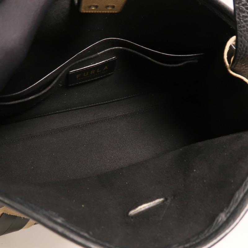 Furla 牛皮皮革Shoulder Bag金扣肩背袋-4