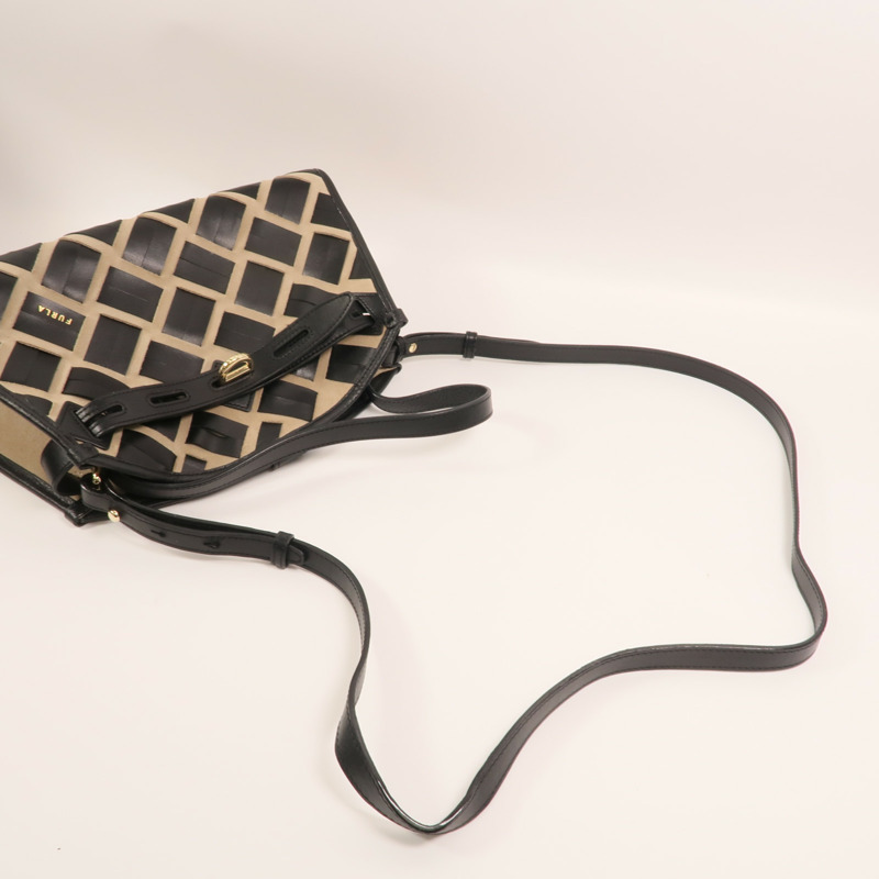 Furla 牛皮皮革Shoulder Bag金扣肩背袋-6