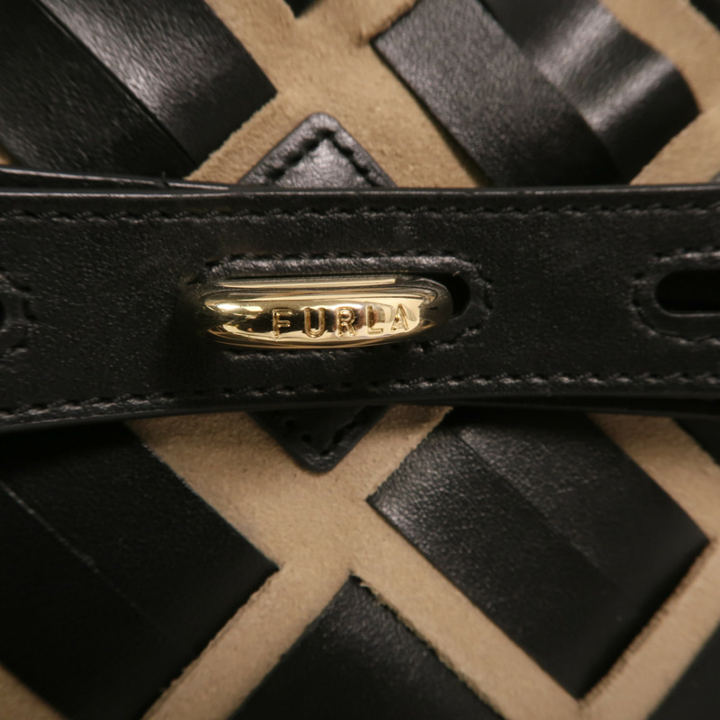 Furla 牛皮皮革Shoulder Bag金扣肩背袋-12