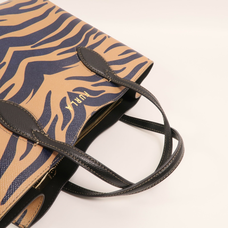 Furla 牛皮皮革Tote Bag金扣手挽袋-7