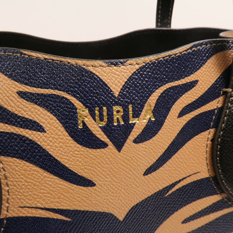 Furla 牛皮皮革Tote Bag金扣手挽袋-13