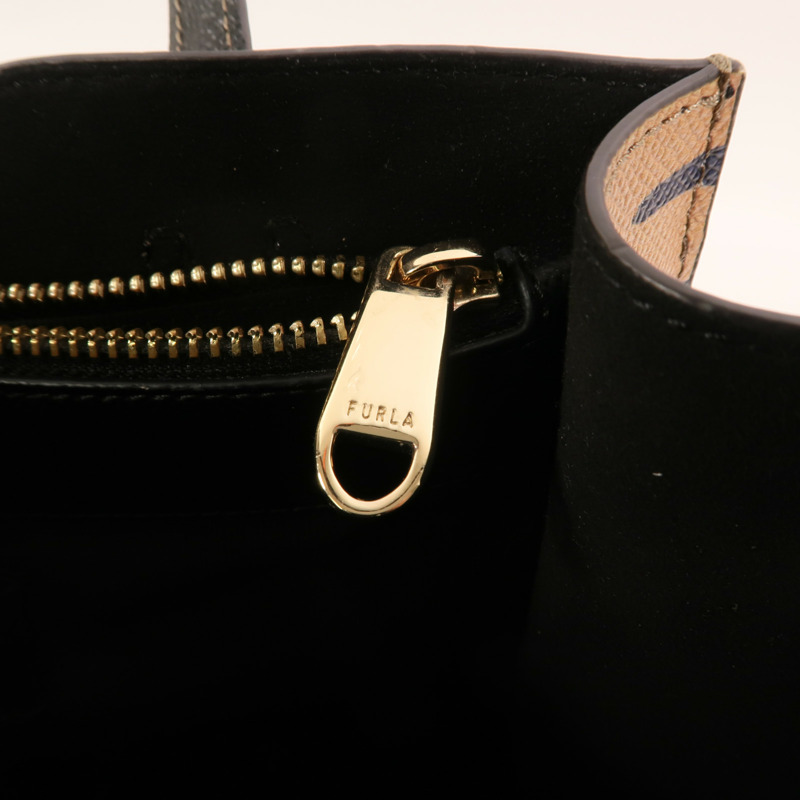 Furla 牛皮皮革Tote Bag金扣手挽袋-14