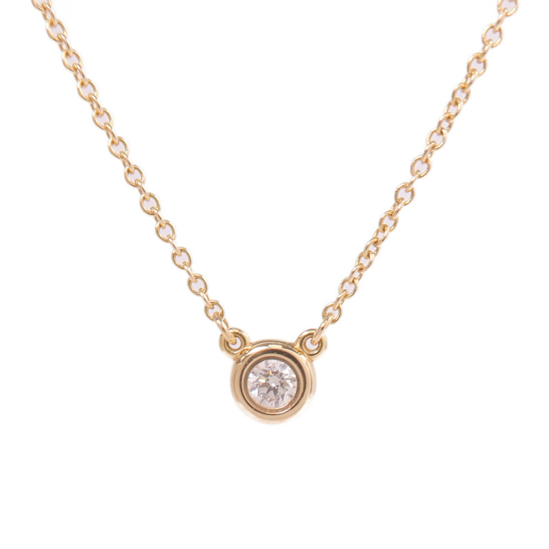 TIFFANY＆CO 18K玫瑰金By The Yard Necklace鑽石項鍊-2