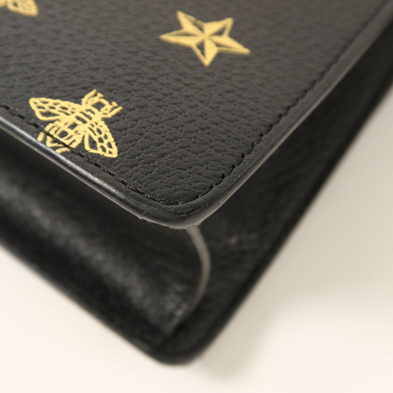 GUCCI 牛皮皮革Sylvie Bee Star金扣手挽肩背兩用袋-12