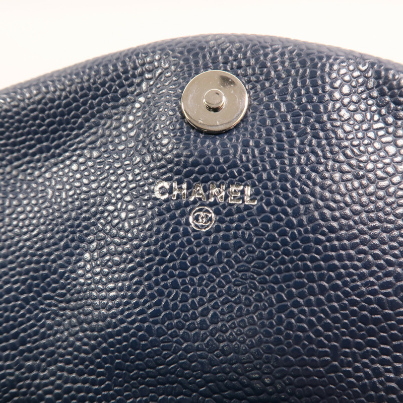 CHANEL 牛皮皮革WOC銀扣鏈帶肩背袋-5