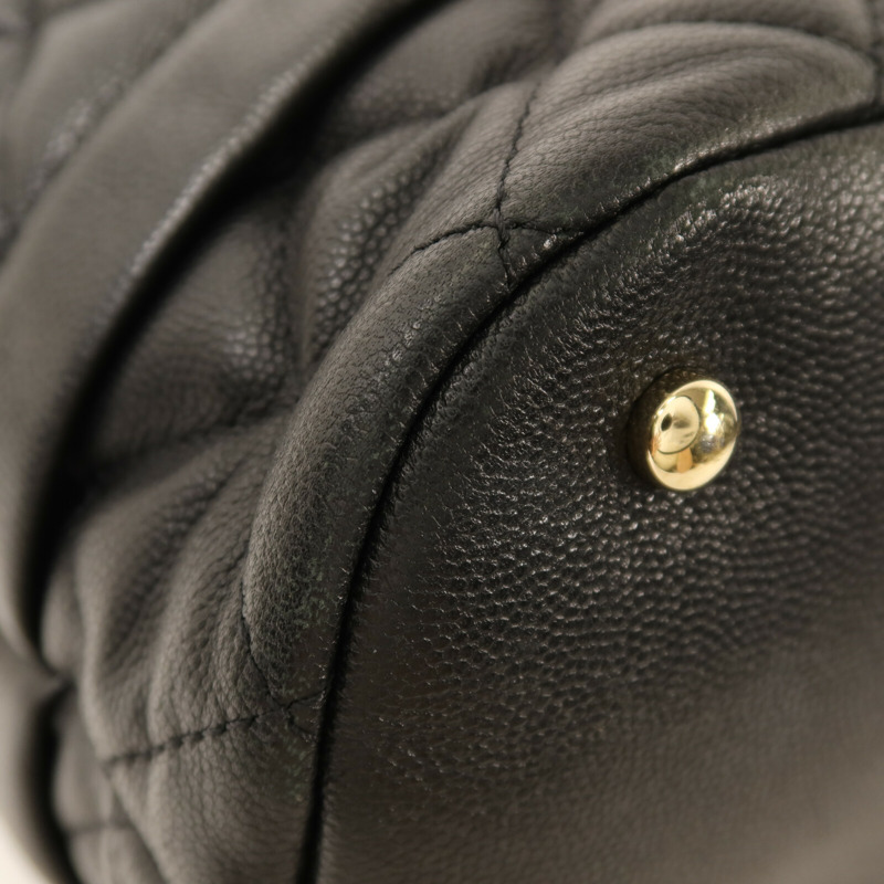 CHANEL 牛皮皮革Bucket Bag金扣鏈帶手挽肩背兩用袋-13