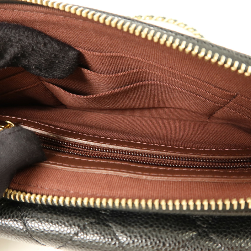 CHANEL 牛皮皮革Phone Case Bag金扣鏈帶肩背袋-4