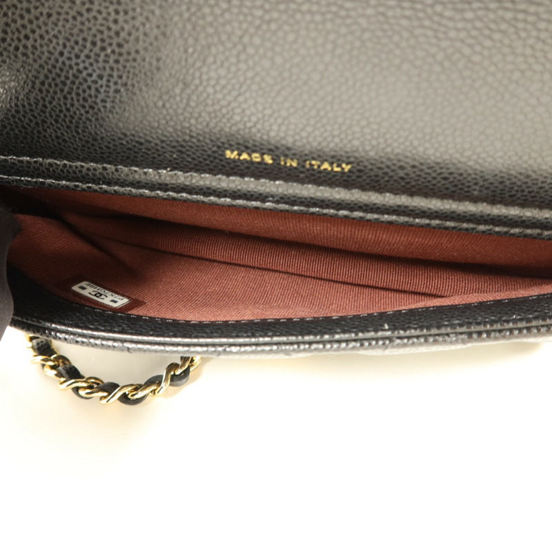 CHANEL 牛皮皮革Phone Case Bag金扣鏈帶肩背袋-5