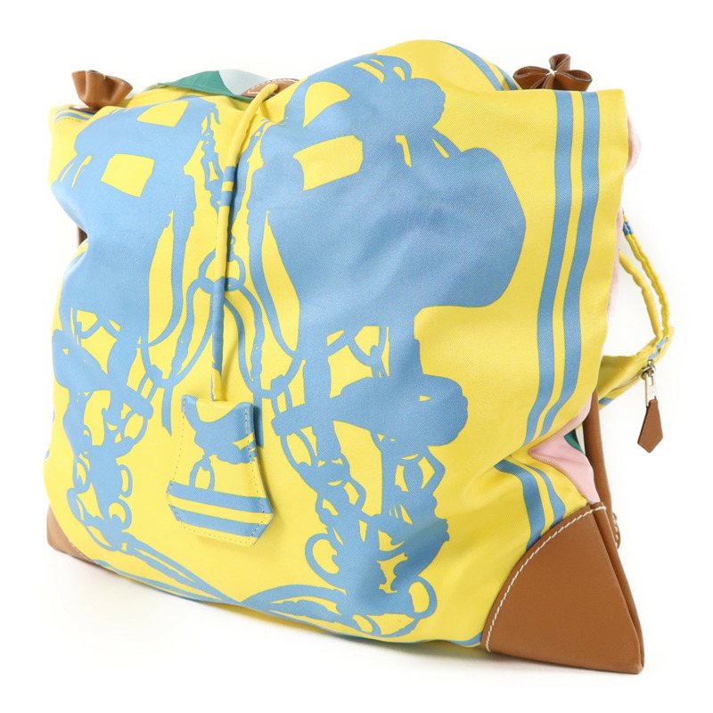 HERMES 絲質Silk City銀扣肩背袋-2