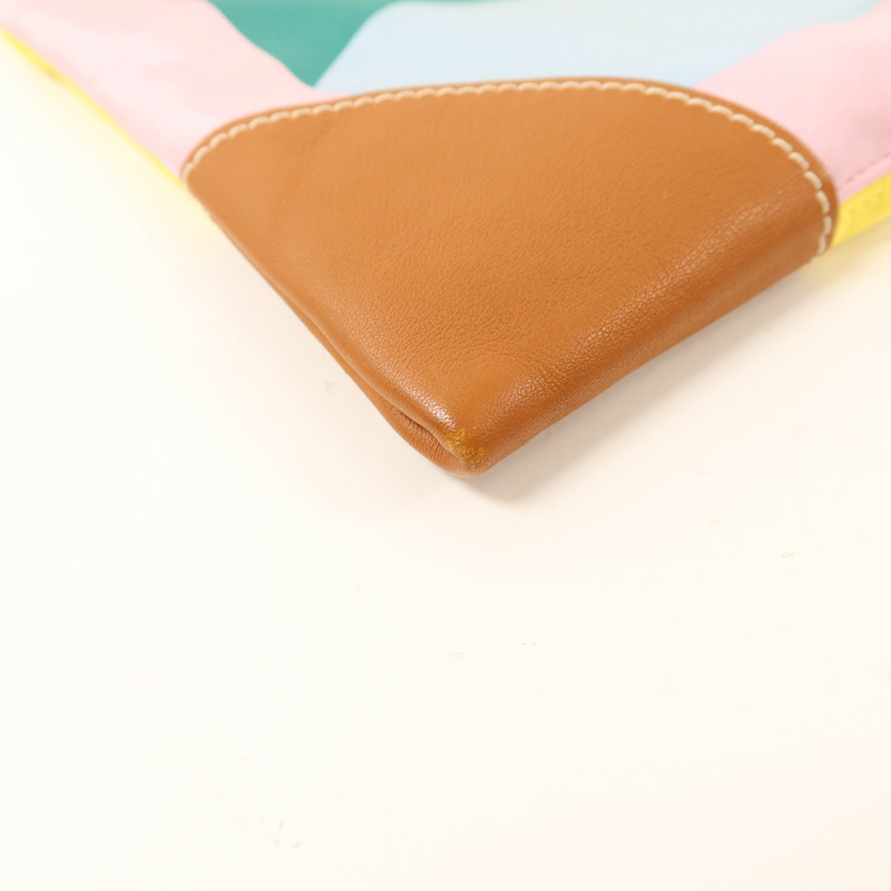 HERMES 絲質Silk City銀扣肩背袋-14