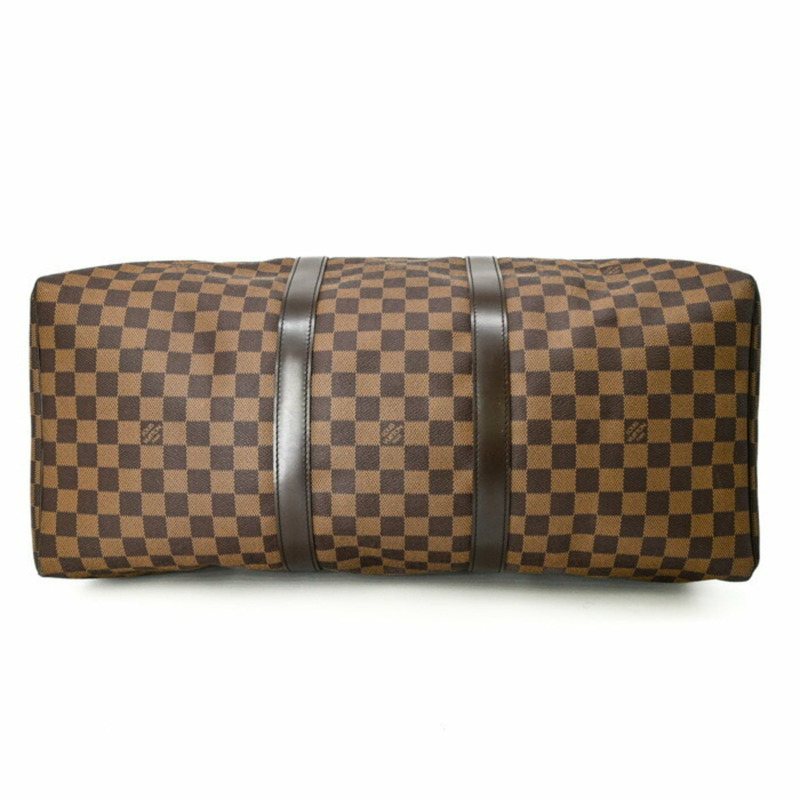 路易威登 Keepall 50 波士頓包，Damier 棕色皮革，M41427-4