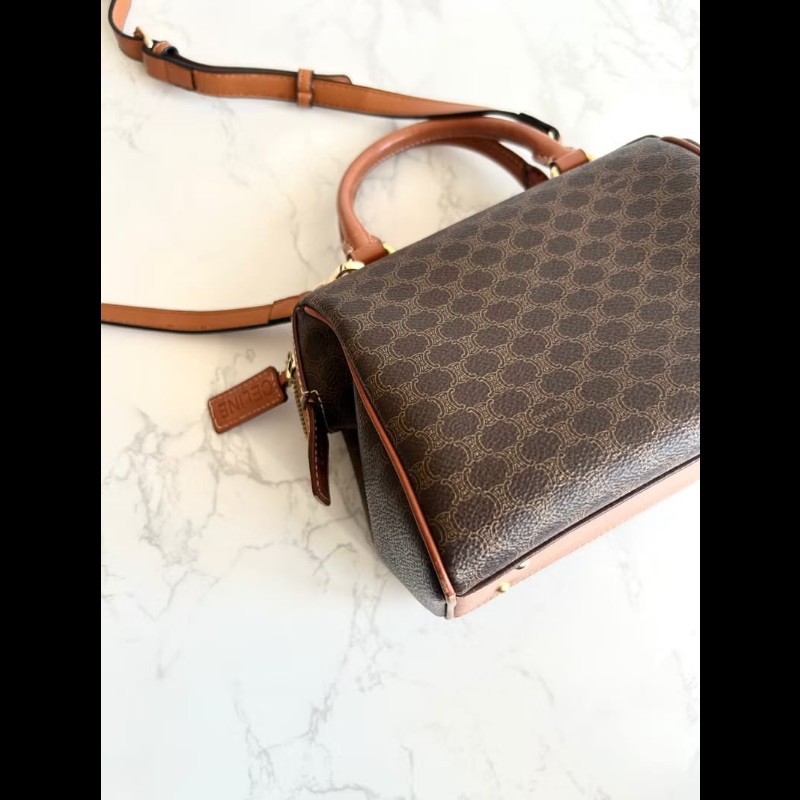 【LA LUNE】中古包 Celine迷你老花波士頓小包 斜背包 側背包 單肩包 二手包-1