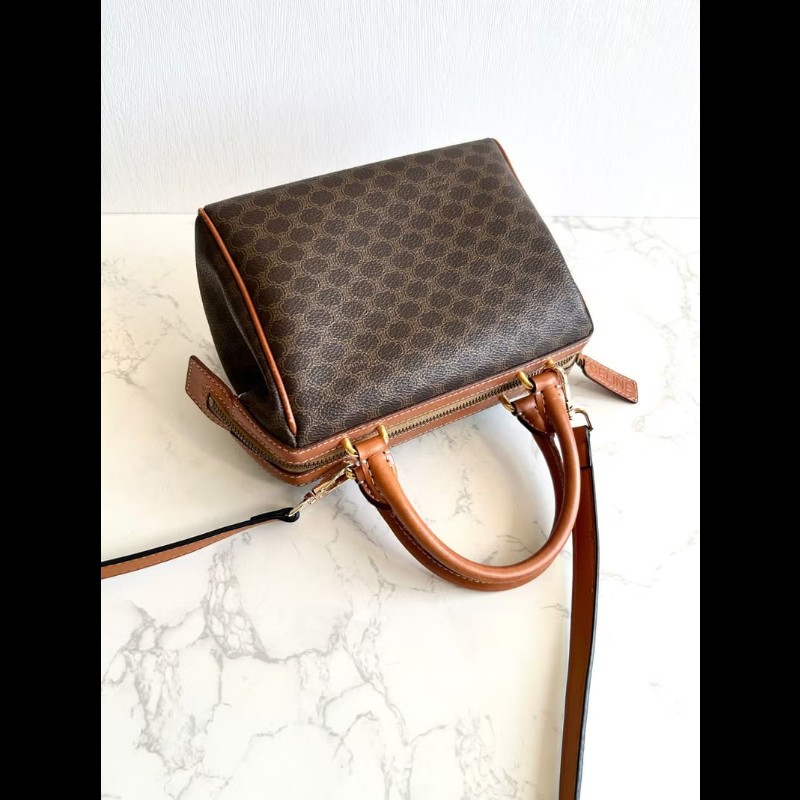 【LA LUNE】中古包 Celine迷你老花波士頓小包 斜背包 側背包 單肩包 二手包-5